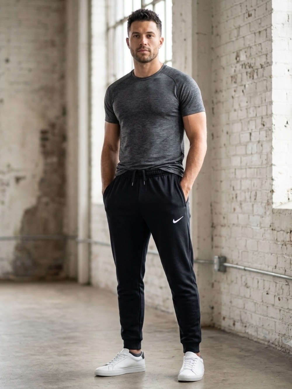 NWT Nike Men’s Medium Dri-FIT Jogger Pants Black Athletic Sweatpants